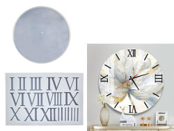 Saat ve Roma Rakamı Epoksi Reçine Kalıbı KHE562 - 