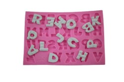 Şerit Desenli Büyük Harf Silikon Kalıbı H-28 - 