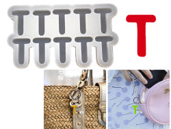 T Harfi 10'lu Bubble Alfabe Epoksi Reçine Kalıbı KHE754 - 