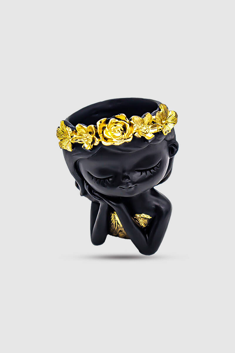 Taç Detaylı Kız Figür Beton Taş Tozu Silikon Kalıbı KHB100 - 2