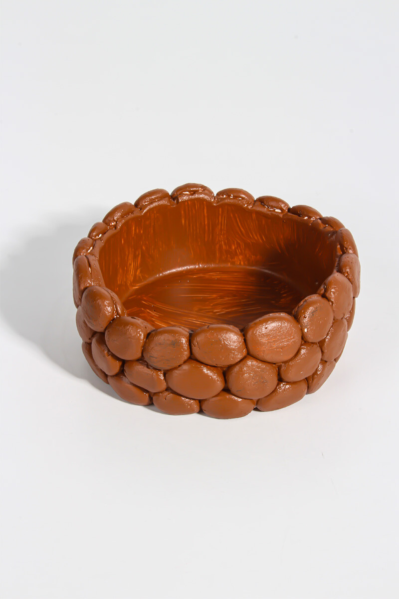 Taş Desenli Yuvarlak Sukulent Beton Taş Tozu Silikon Kalıbı KHB136 - 2