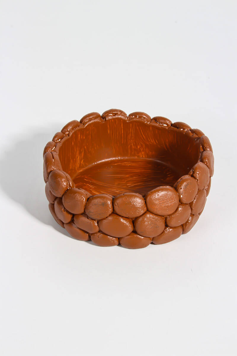 Taş Desenli Yuvarlak Sukulent Beton Taş Tozu Silikon Kalıbı KHB136 - 2