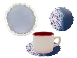 Tırtıklı Bardak Altlığı Epoksi Reçine Kalıbı KHE350 - 2