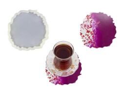 Tırtıklı Bardak Altlığı Epoksi Reçine Kalıbı KHE354 - 