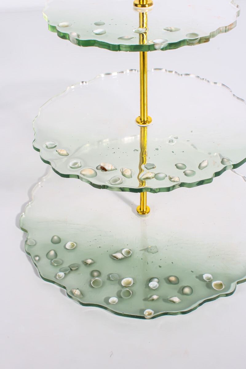 Tırtıklı Katlı Sunumluk Stand Epoksi Silikon Kalıbı KHE510 - 3