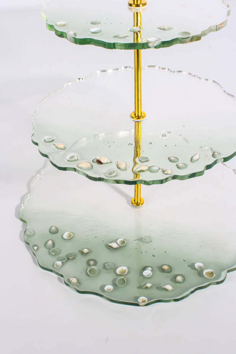 Tırtıklı Katlı Sunumluk Stand Epoksi Silikon Kalıbı KHE510 - 3