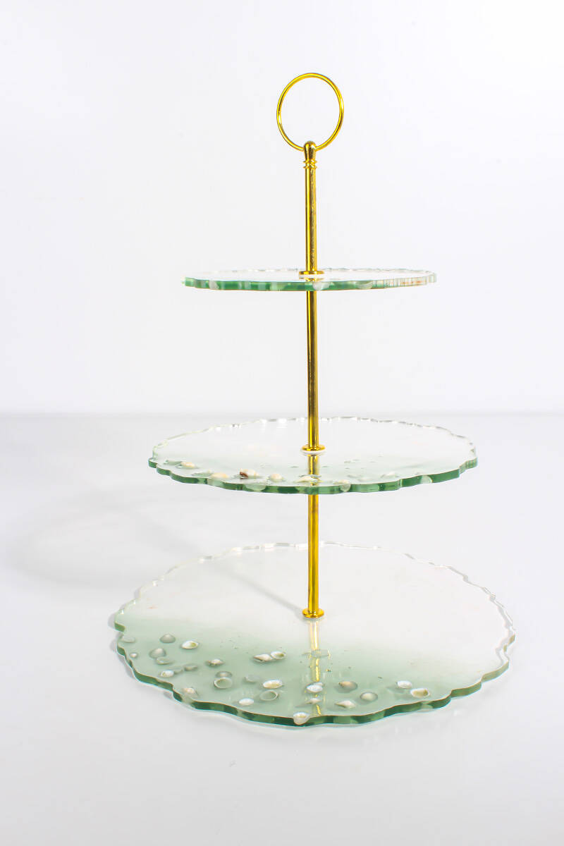 Tırtıklı Katlı Sunumluk Stand Epoksi Silikon Kalıbı KHE510 - 1