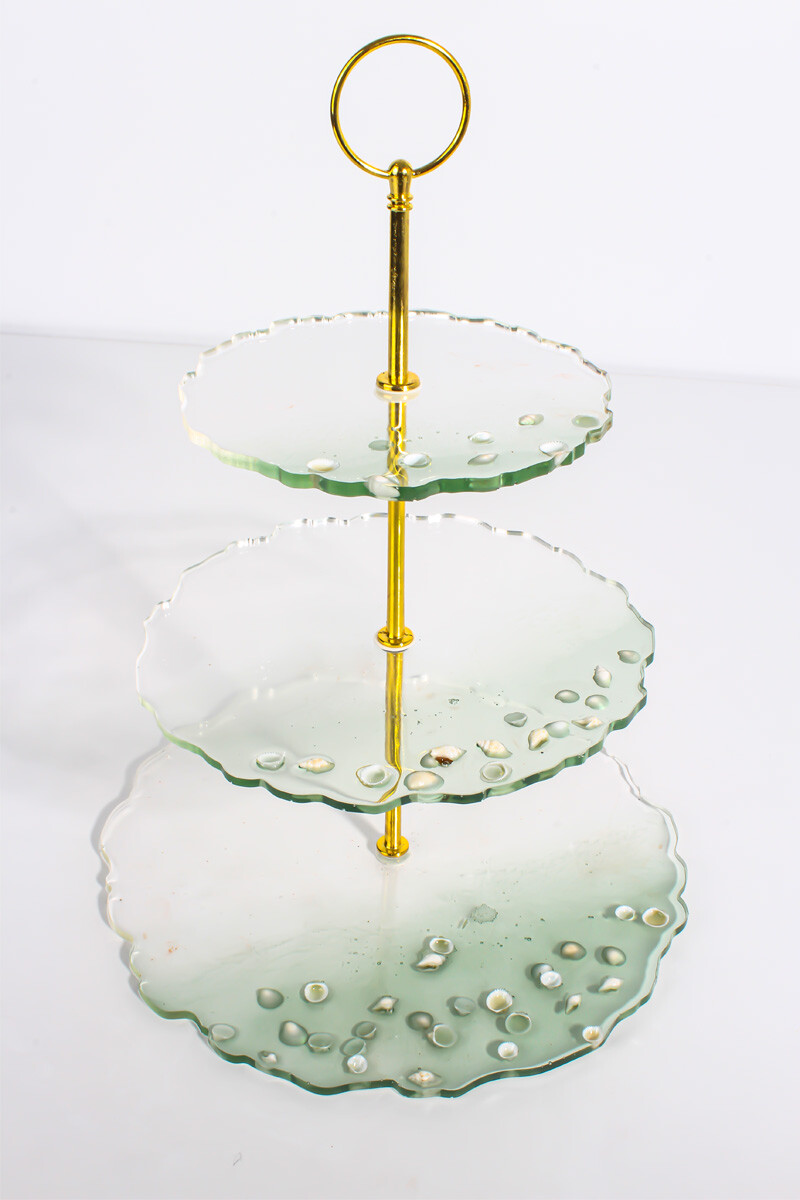 Tırtıklı Katlı Sunumluk Stand Epoksi Silikon Kalıbı KHE510 - 2