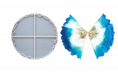 Tırtıklı Üçgen Bardak Altlığı Epoksi Reçine Kalıbı KHE19 - 1