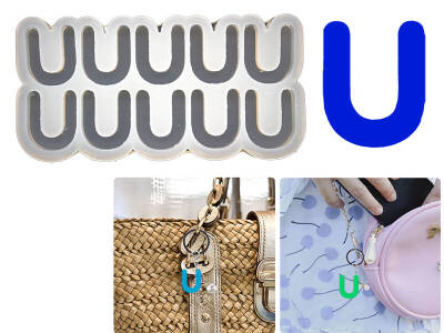 U Harfi 10'lu Bubble Alfabe Epoksi Reçine Kalıbı KHE755 - 1