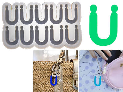 Ü Harfi 10'lu Bubble Alfabe Epoksi Reçine Kalıbı KHE756 - 1