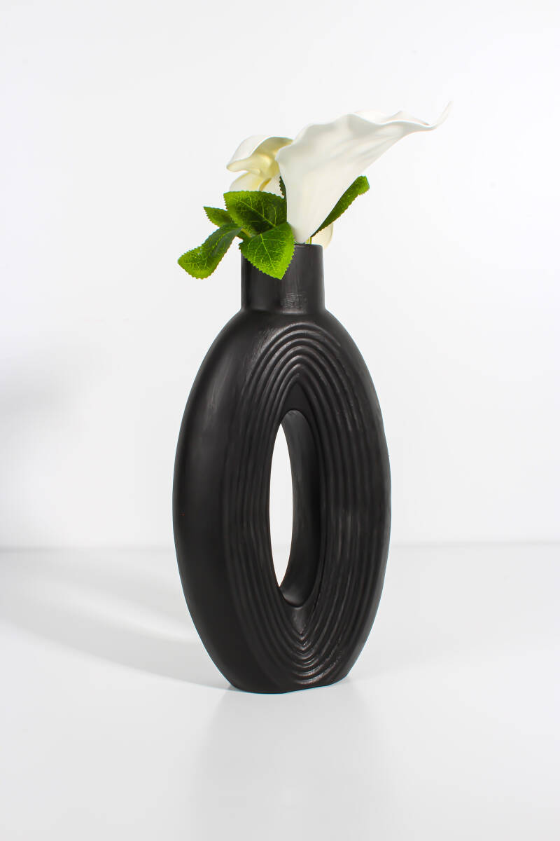 Vazo Dekoratif Biblo Beton Taş Tozu Silikon Kalıbı KHB138 - 1