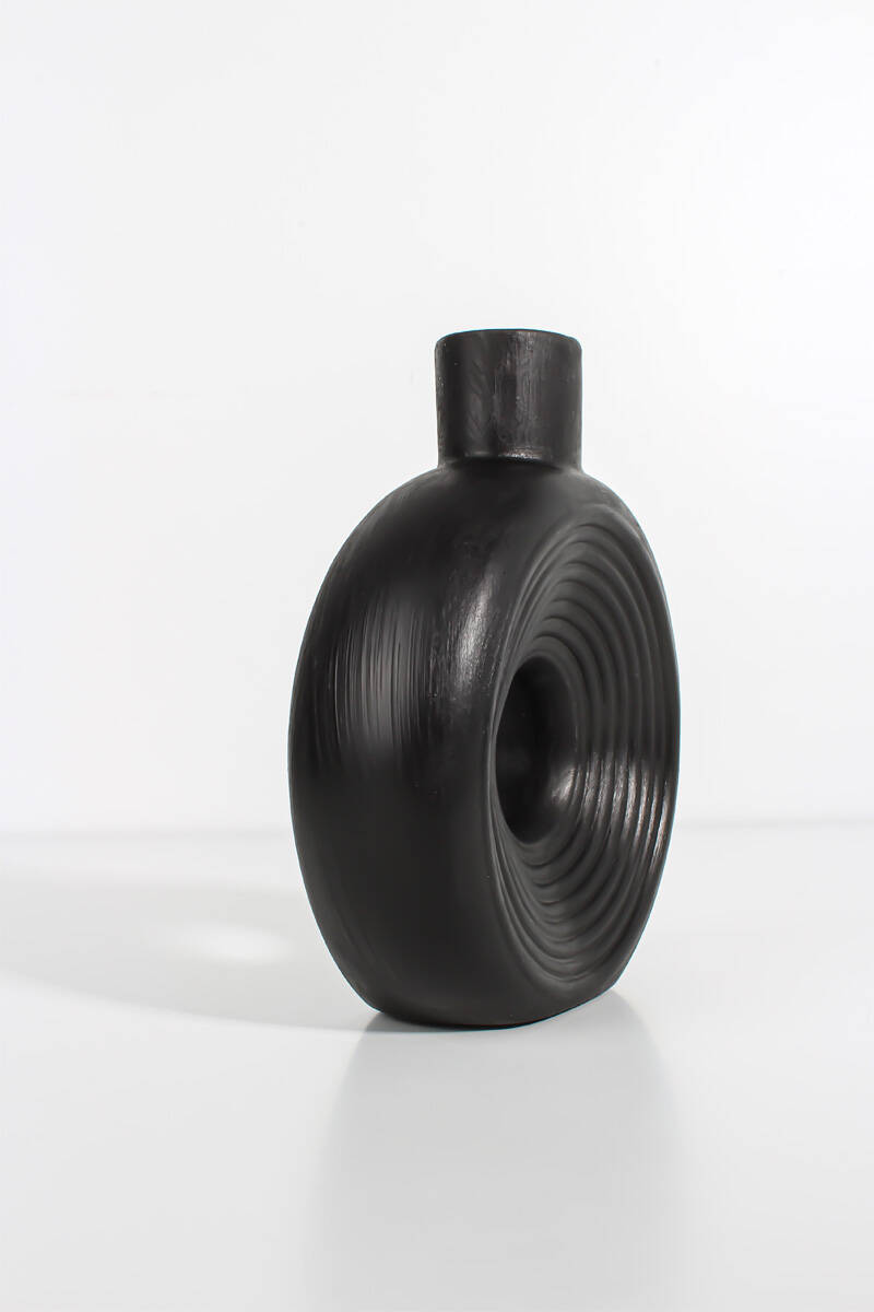 Vazo Yuvarlak Dekoratif Biblo Beton Taş Tozu Silikon Kalıbı KHB139 - 2