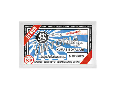 Viktoria Kumaş Boyası 24 Orta Mavi Renk - 1