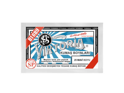Viktoria Kumaş Boyası 25 Koyu Mavi Renk - 1