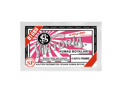 Viktoria Kumaş Boyası 4 Koyu Pembe Renk - 1