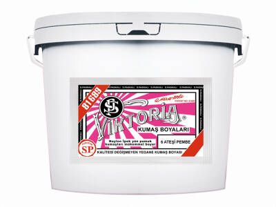 Viktoria Kumaş Boyası 6 Ateşi Pembe Renk 5 Kg - 1