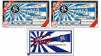 Viktoria Kumaş Boyası 61 Blujin Mavisi Renk 2 Adet + Fiske Sabitleme İlacı - 1