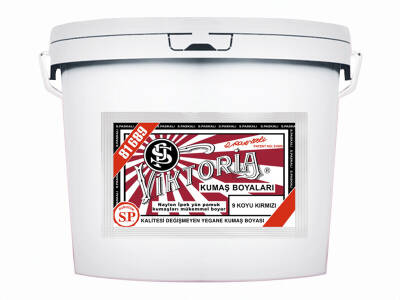 Viktoria Kumaş Boyası 9 Koyu Kırmızı Renk 5 Kg - 1