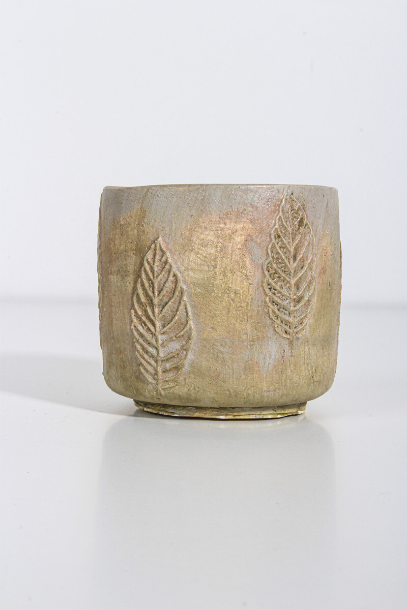 Yaprak Desenli Sukulent Silindir Beton Taş Tozu Silikon Kalıbı KHB04 - 