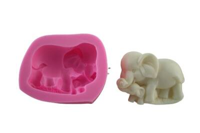Yavrulu Fil Silikon Kalıbı HA-18 - 1