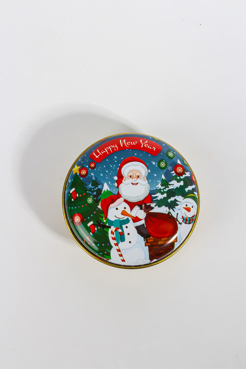 Yeni Yıl Yılbaşı Figürlü Metal Kutu 75CC 10 Adet KHMKYY3 - 