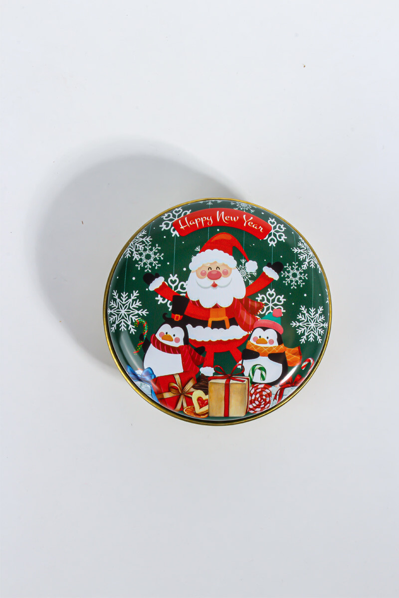 Yeni Yıl Yılbaşı Figürlü Metal Kutu 75CC 10 Adet KHMKYY5 - 