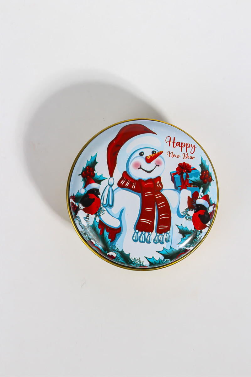 Yeni Yıl Yılbaşı Figürlü Metal Kutu 75CC 10 Adet KHMKYY8 - 