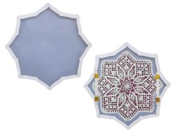 Yıldız Küçük Dantel Tepsi Epoksi Reçine Kalıbı KHE570 - 