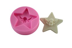 Yıldız Ortasında Melekli Silikon Kalıp KHME22 - 