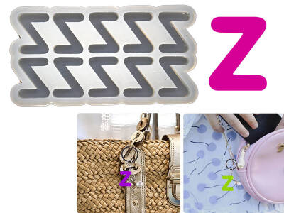 Z Harfi 10'lu Bubble Alfabe Epoksi Reçine Kalıbı KHE759 - 1